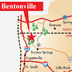 Bentonville Area Map